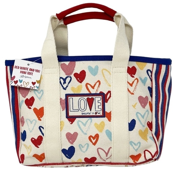 NWT BRIGHTON Mini Canvas Tote Crossbody Bag - Picture 1 of 9